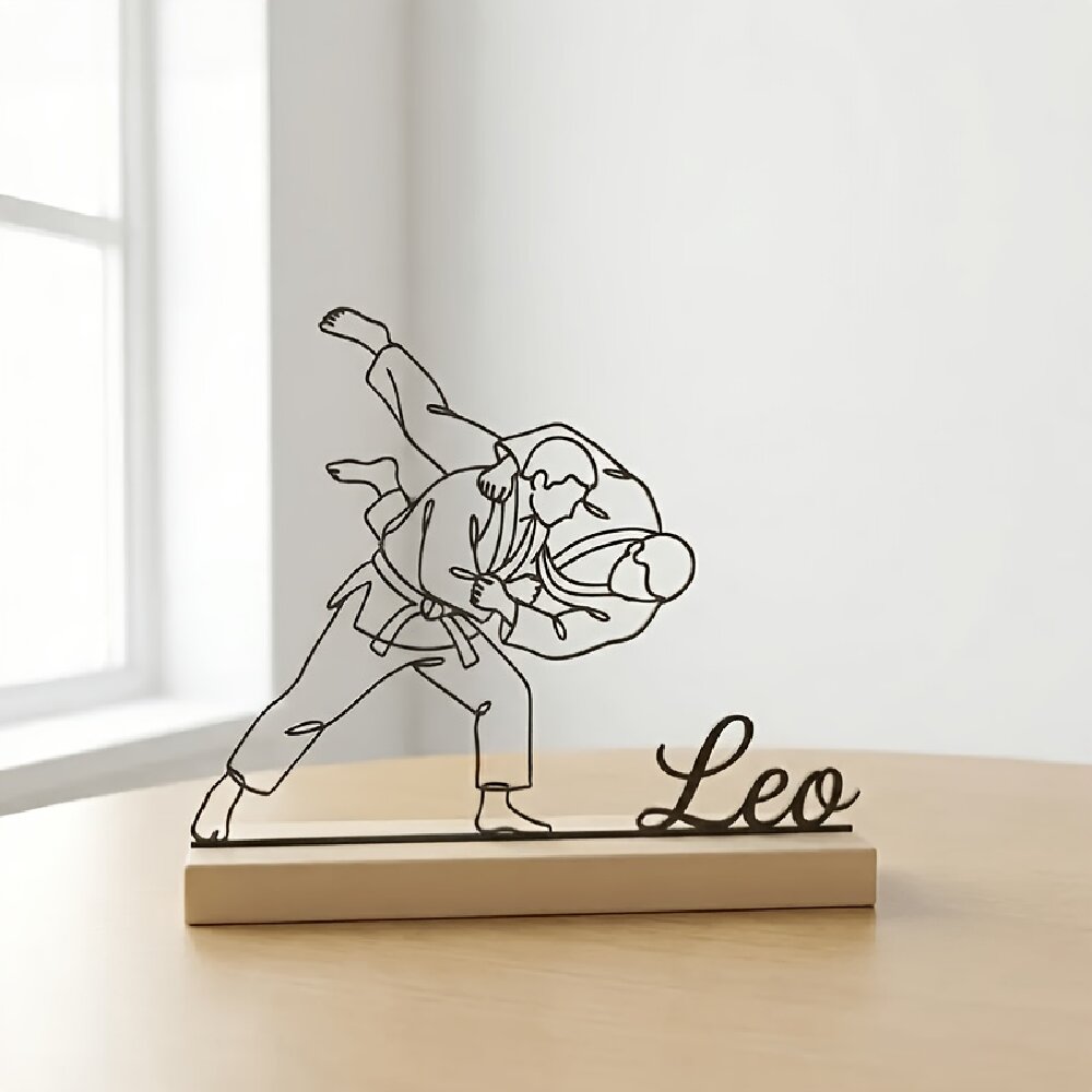 Wedding Party Supply - Custom Engraved Judo Martial Arts Statue