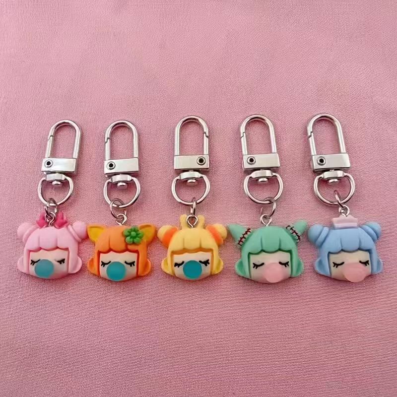 Wedding Yes - 5pcs resin girl keychain, suitable for