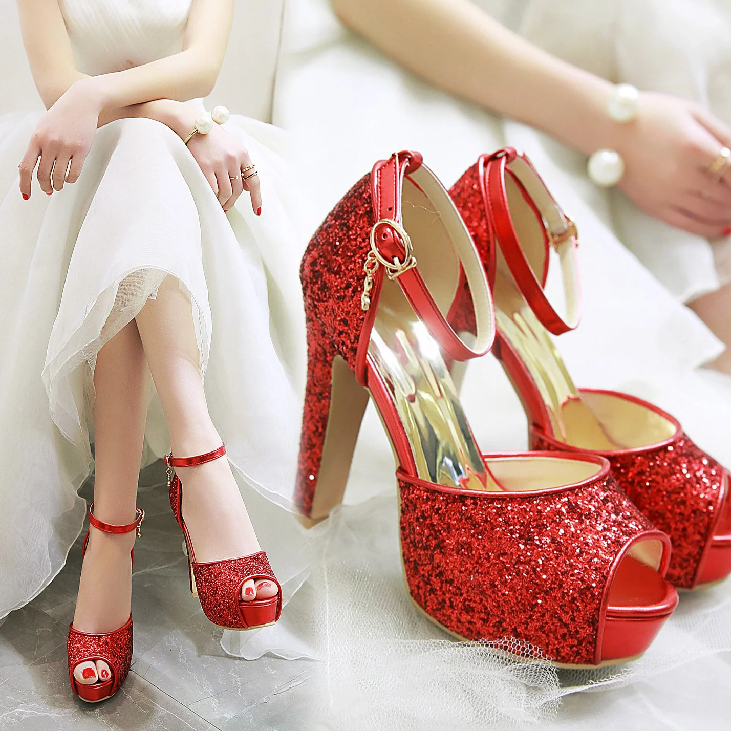 Silver Summer Women High Heel  - Wedding Fx review and price