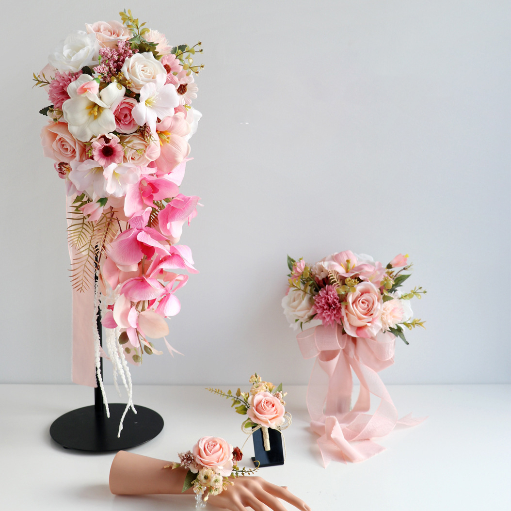 Yannew Pink Wedding Bouquet Co - Wedding Ceremony Supply review and price