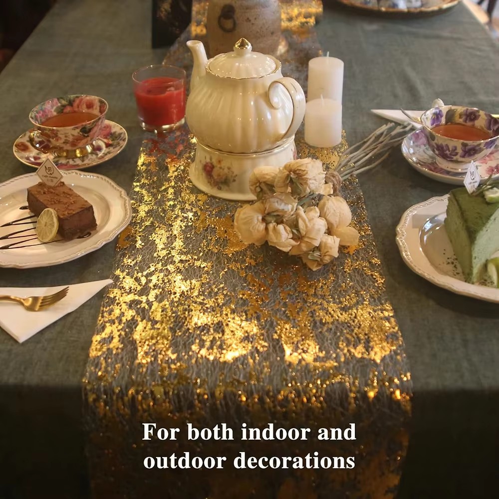 Sparkle Metallic Gold Table Ru - Table Runner Sequin review and price