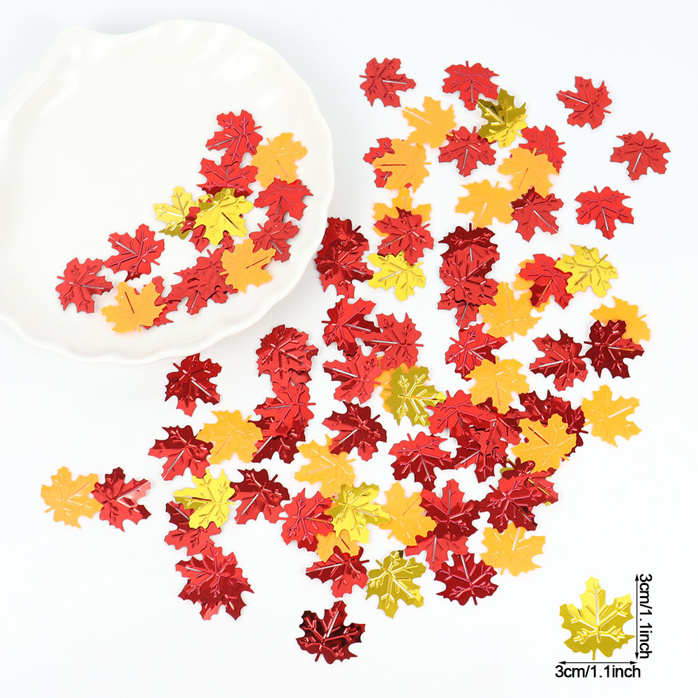 15g Fall Glitter Maple Leaves  - Table Runner Sequin review and price