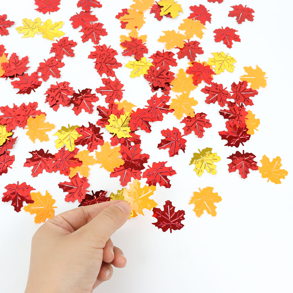 15g Fall Glitter Maple Leaves  - Table Runner Sequin review and price