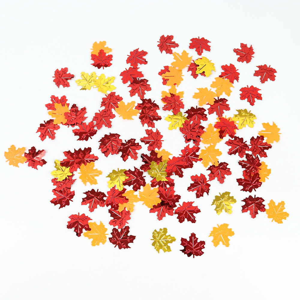 15g Fall Glitter Maple Leaves  - Table Runner Sequin review and price