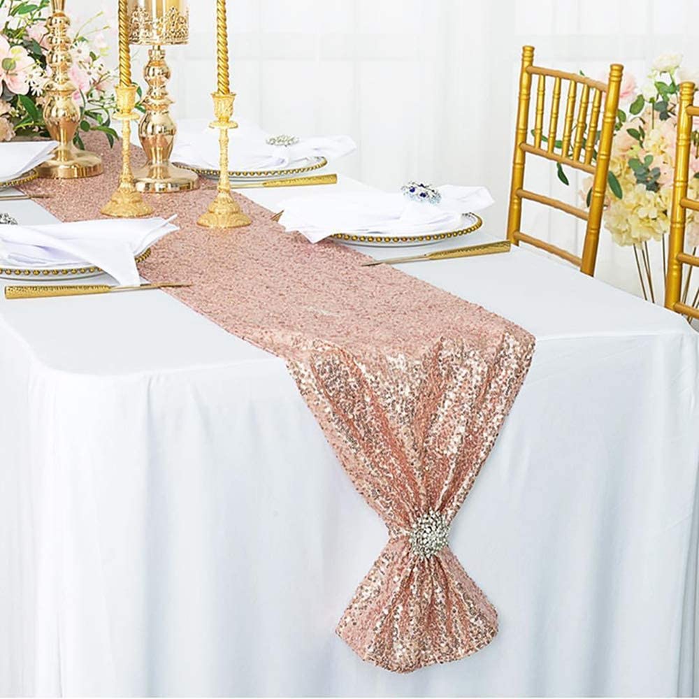 LICE-Sparkly Rose Gold Sequin  - Table Runner Sequin review and price