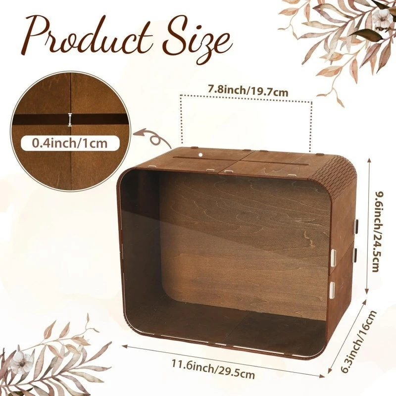 Wooden Wedding Card Box With A - Wedding Ceremony Supply review and price