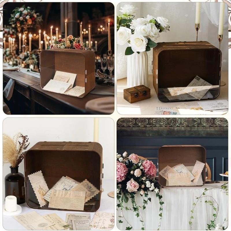 Wooden Wedding Card Box With A - Wedding Ceremony Supply review and price