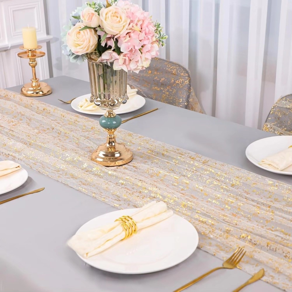 Golden Sequin Glitter Hot Stam - Table Runner Sequin review and price