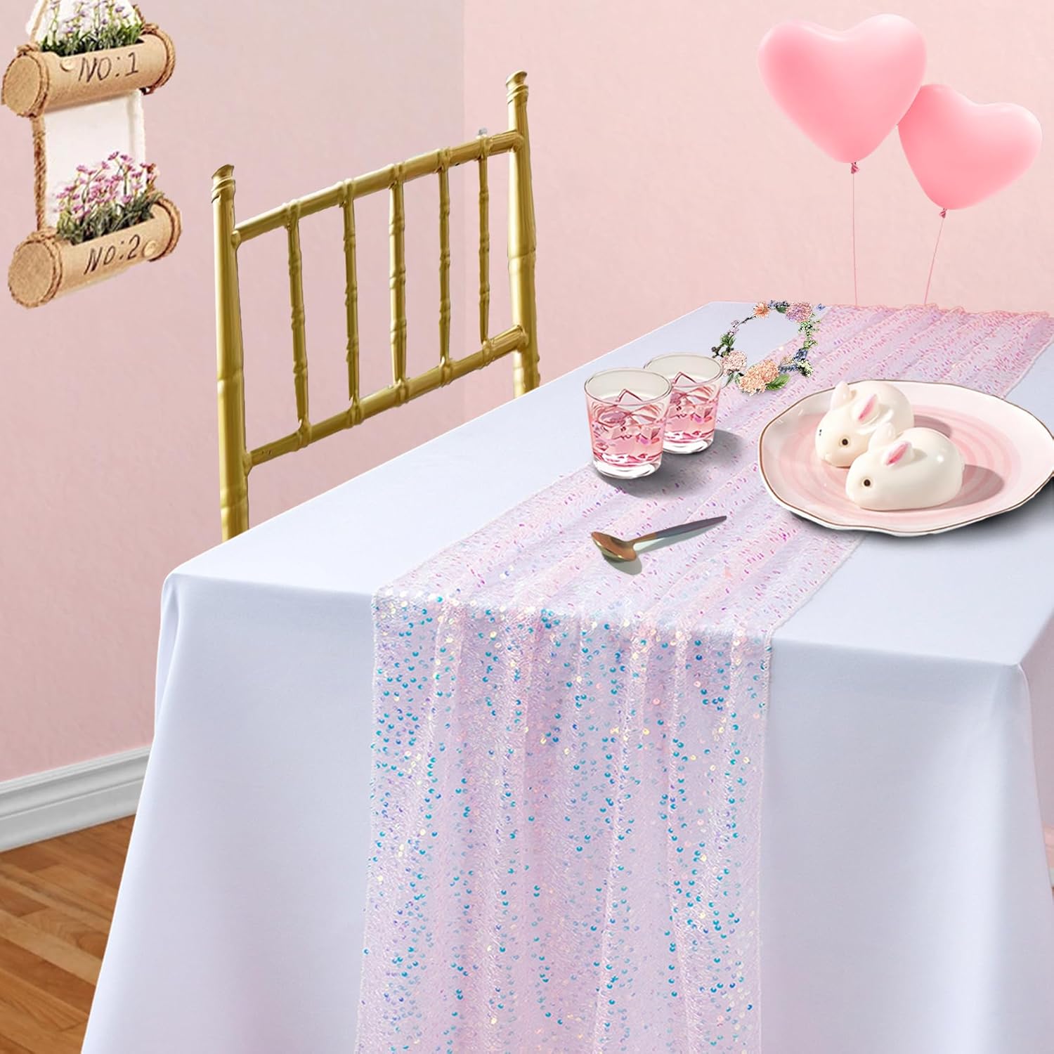 Glitter Iridescent Sequin Tabl - Table Runner Sequin review and price